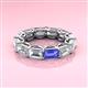 3 - Beverly 6.60 ctw (6x4 mm) GIA Certified Emerald Cut Natural Diamond and Tanzanite Eternity Band 