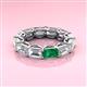 3 - Beverly 6.50 ctw (6x4 mm) GIA Certified Emerald Cut Natural Diamond and Emerald Eternity Band 