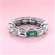 3 - Beverly 6.81 ctw (6x4 mm) Emerald Cut Lab Grown Diamond and Created Alexandrite Eternity Band 