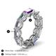 5 - Beverly 6.60 ctw (6x4 mm) GIA Certified Emerald Cut Natural Diamond and Amethyst Eternity Band 