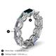 5 - Beverly 6.70 ctw (6x4 mm) Emerald Cut Lab Grown Diamond and London Blue Topaz Eternity Band 