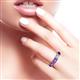 2 - Beverly 6.60 ctw (6x4 mm) GIA Certified Emerald Cut Natural Diamond and Amethyst Eternity Band 