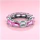 3 - Beverly 6.60 ctw (6x4 mm) GIA Certified Emerald Cut Natural Diamond and Pink Sapphire Eternity Band 