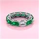 3 - Beverly 5.60 ctw (6x4 mm) GIA Certified Emerald Cut Natural Diamond and Emerald Eternity Band 