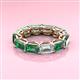 3 - Beverly 8.70 ctw (6x4 mm) GIA Certified Emerald Cut Natural Diamond and Created Alexandrite Eternity Band 