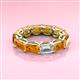 3 - Beverly 6.10 ctw (6x4 mm) Emerald Cut Lab Grown Diamond and Citrine Eternity Band 