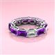 3 - Beverly 6.60 ctw (6x4 mm) Emerald Cut Lab Grown Diamond and Amethyst Eternity Band 