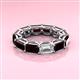 3 - Beverly 8.40 ctw (6x4 mm) Emerald Cut Lab Grown Diamond and Red Garnet Eternity Band 