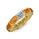 4 - Beverly 6.10 ctw (6x4 mm) Emerald Cut Lab Grown Diamond and Citrine Eternity Band 