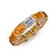 4 - Beverly 6.10 ctw (6x4 mm) Emerald Cut Lab Grown Diamond and Citrine Eternity Band 