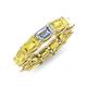 4 - Beverly 6.60 ctw (6x4 mm) GIA Certified Emerald Cut Natural Diamond and Yellow Sapphire Eternity Band 