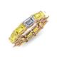 4 - Beverly 6.60 ctw (6x4 mm) GIA Certified Emerald Cut Natural Diamond and Yellow Sapphire Eternity Band 