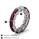 5 - Beverly 8.10 ctw (6x4 mm) GIA Certified Emerald Cut Natural Diamond and Rhodolite Garnet Eternity Band 