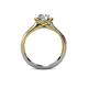 5 - Anya Desire 1.22 ctw (6.5 mm) IGI Certified Round Lab Grown Diamond (VS1/F) and Natural Diamond Solitaire Plus Engagement Ring 