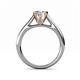 5 - Ellie Desire 1.03 ctw (6.5 mm) IGI Certified Round Lab Grown Diamond (VS1/F) and Round Natural Diamond Engagement Ring 