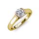 4 - Ellie Desire 1.03 ctw (6.5 mm) IGI Certified Round Lab Grown Diamond (VS1/F) and Round Natural Diamond Engagement Ring 