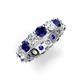 3 - Laida 5.04 ctw (4.00 mm) Blue Sapphire and Diamond Eternity Band 