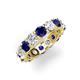 3 - Laida 5.04 ctw (4.00 mm) Blue Sapphire and Diamond Eternity Band 