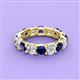 2 - Laida 5.04 ctw (4.00 mm) Blue Sapphire and Diamond Eternity Band 