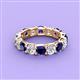 2 - Laida 5.04 ctw (4.00 mm) Blue Sapphire and Diamond Eternity Band 