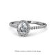 1 - Marnie Desire 2.48 ctw IGI Certified Lab Grown Diamond Oval Cut (9x7 mm) & Natural Diamond Round (1.50 mm) Halo Engagement Ring 