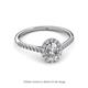 2 - Marnie Desire 2.48 ctw IGI Certified Lab Grown Diamond Oval Cut (9x7 mm) & Natural Diamond Round (1.50 mm) Halo Engagement Ring 