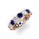 3 - Laida 5.04 ctw (4.00 mm) Blue Sapphire and Diamond Eternity Band 