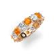 3 - Laida 3.60 ctw (4.00 mm) Citrine and Diamond Eternity Band 