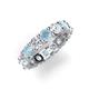 3 - Laida 3.60 ctw (4.00 mm) Aquamarine and Diamond Eternity Band 