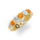 3 - Laida 3.60 ctw (4.00 mm) Citrine and Diamond Eternity Band 