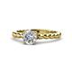 1 - Sariah Desire 1.06 ctw (6.50 mm) IGI Certified Round Lab Gown Diamond (VS1/F) and Round Natural Diamond Engagement Ring 