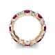 4 - Laida 4.52 ctw (4.00 mm) Rhodolite Garnet and Diamond Eternity Band 