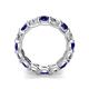 4 - Laida 5.04 ctw (4.00 mm) Blue Sapphire and Diamond Eternity Band 