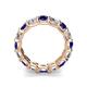 4 - Laida 5.04 ctw (4.00 mm) Blue Sapphire and Diamond Eternity Band 