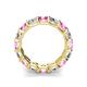 4 - Laida 4.10 ctw (4.00 mm) Pink Sapphire and Diamond Eternity Band 