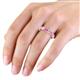 5 - Laida 4.10 ctw (4.00 mm) Pink Sapphire and Diamond Eternity Band 