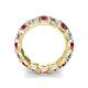 4 - Laida 3.60 ctw (4.00 mm) Pink Tourmaline and Diamond Eternity Band 