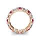 4 - Laida 3.60 ctw (4.00 mm) Pink Tourmaline and Diamond Eternity Band 