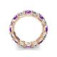 4 - Laida 3.60 ctw (4.00 mm) Amethyst and Diamond Eternity Band 