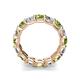 4 - Laida 4.52 ctw (4.00 mm) Peridot and Diamond Eternity Band 