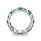 4 - Laida 4.00 ctw (4.00 mm) Emerald and Diamond Eternity Band 