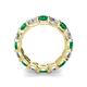 4 - Laida 4.00 ctw (4.00 mm) Emerald and Diamond Eternity Band 