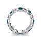 4 - Laida 4.00 ctw (4.00 mm) London Blue Topaz and Diamond Eternity Band 