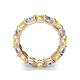 4 - Laida 4.00 ctw (4.00 mm)Yellow and White Diamond Eternity Band 