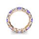 4 - Laida 3.90 ctw (4.00 mm) Tanzanite and Diamond Eternity Band 