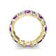 4 - Laida 3.60 ctw (4.00 mm) Amethyst and Diamond Eternity Band 