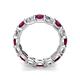 4 - Laida 4.52 ctw (4.00 mm) Rhodolite Garnet and Diamond Eternity Band 