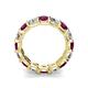 4 - Laida 4.52 ctw (4.00 mm) Rhodolite Garnet and Diamond Eternity Band 