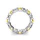 4 - Laida 4.10 ctw (4.00 mm) Yellow Sapphire and Diamond Eternity Band 