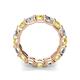 4 - Laida 4.10 ctw (4.00 mm) Yellow Sapphire and Diamond Eternity Band 